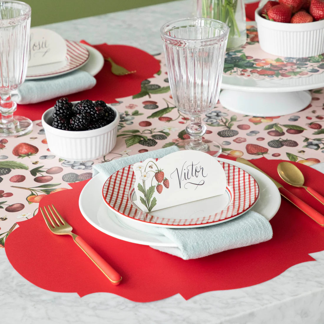 Die-cut Red French Frame Placemat