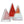 Load image into Gallery viewer, ACRYLIC HOLIDAY TRIANGLE DECOR/SERVING DISHES (RED)