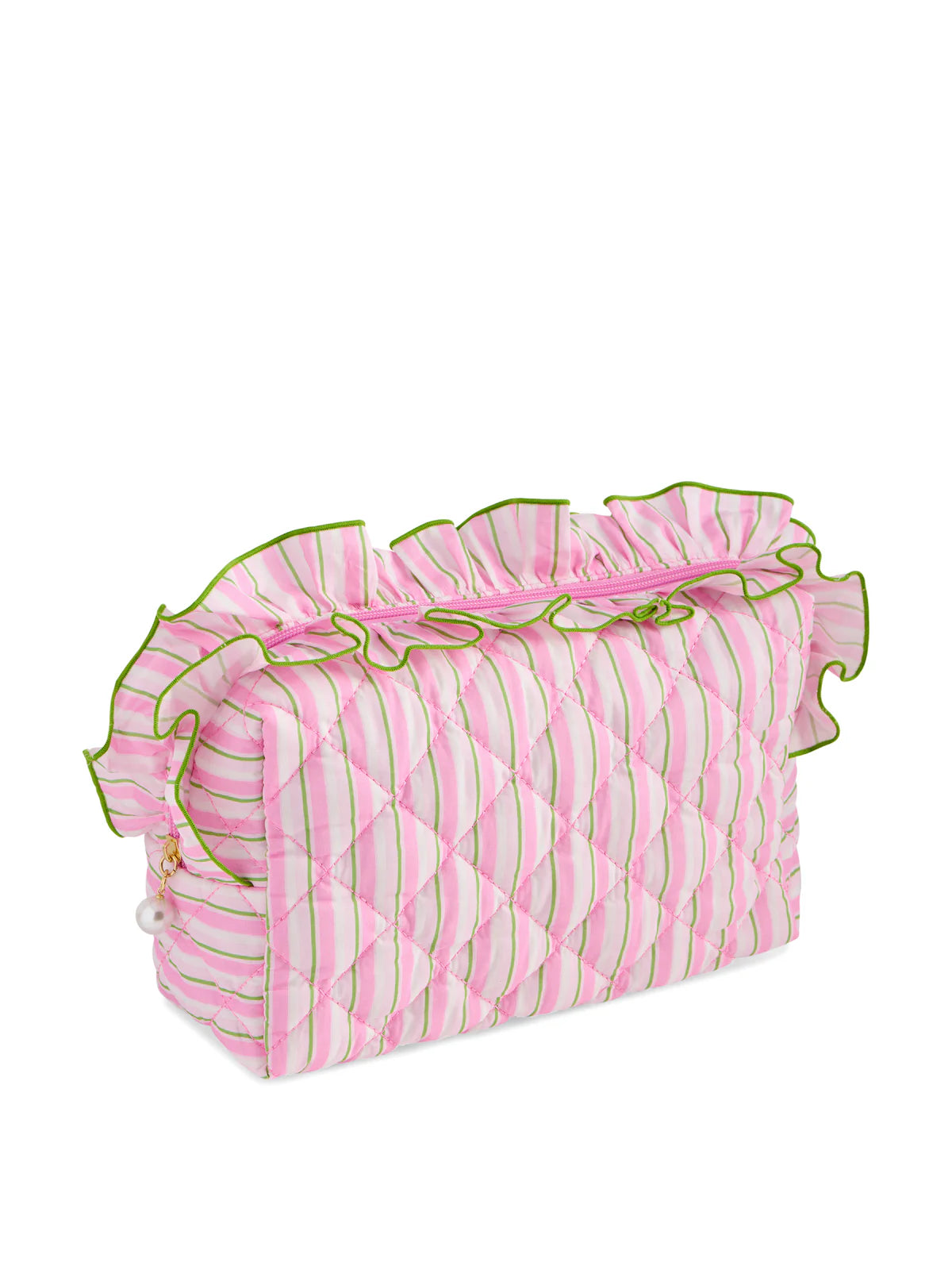 FANCY LARGE ZIP POUCH, PINK