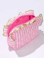 FANCY LARGE ZIP POUCH, PINK