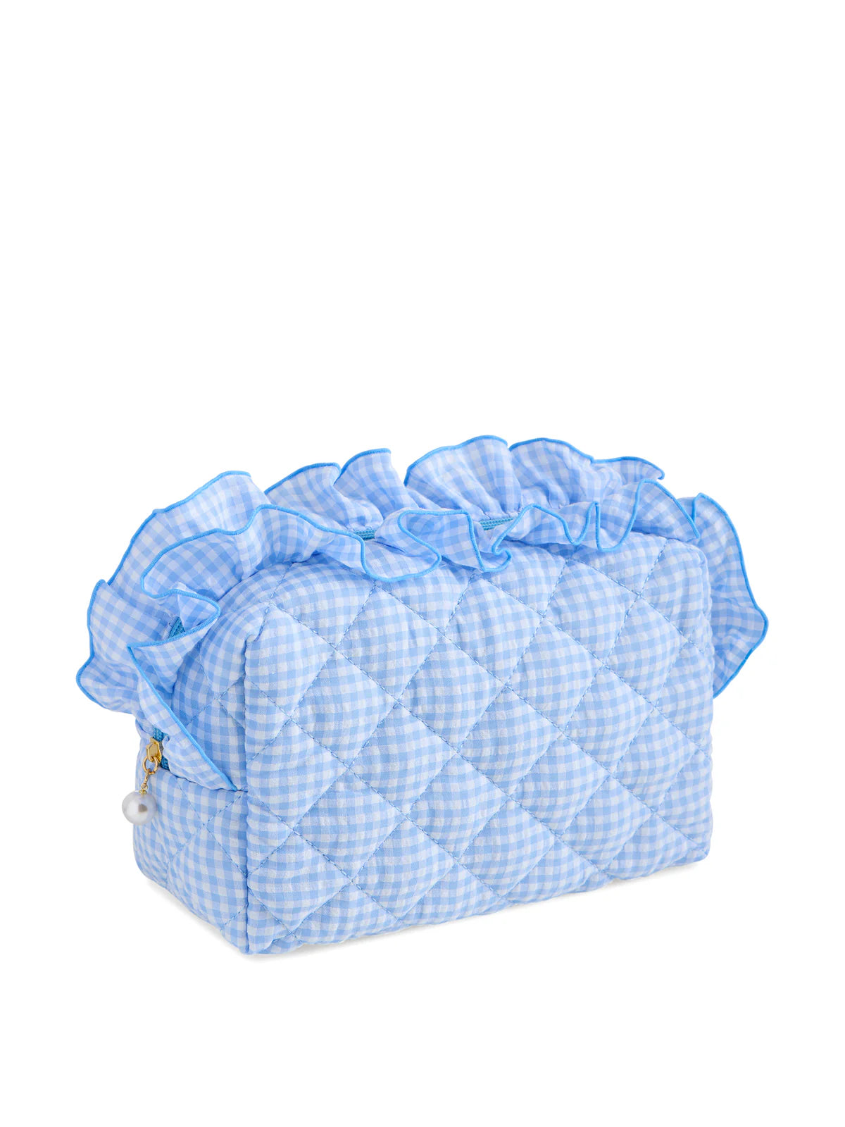 FANCY LARGE ZIP POUCH, SKY