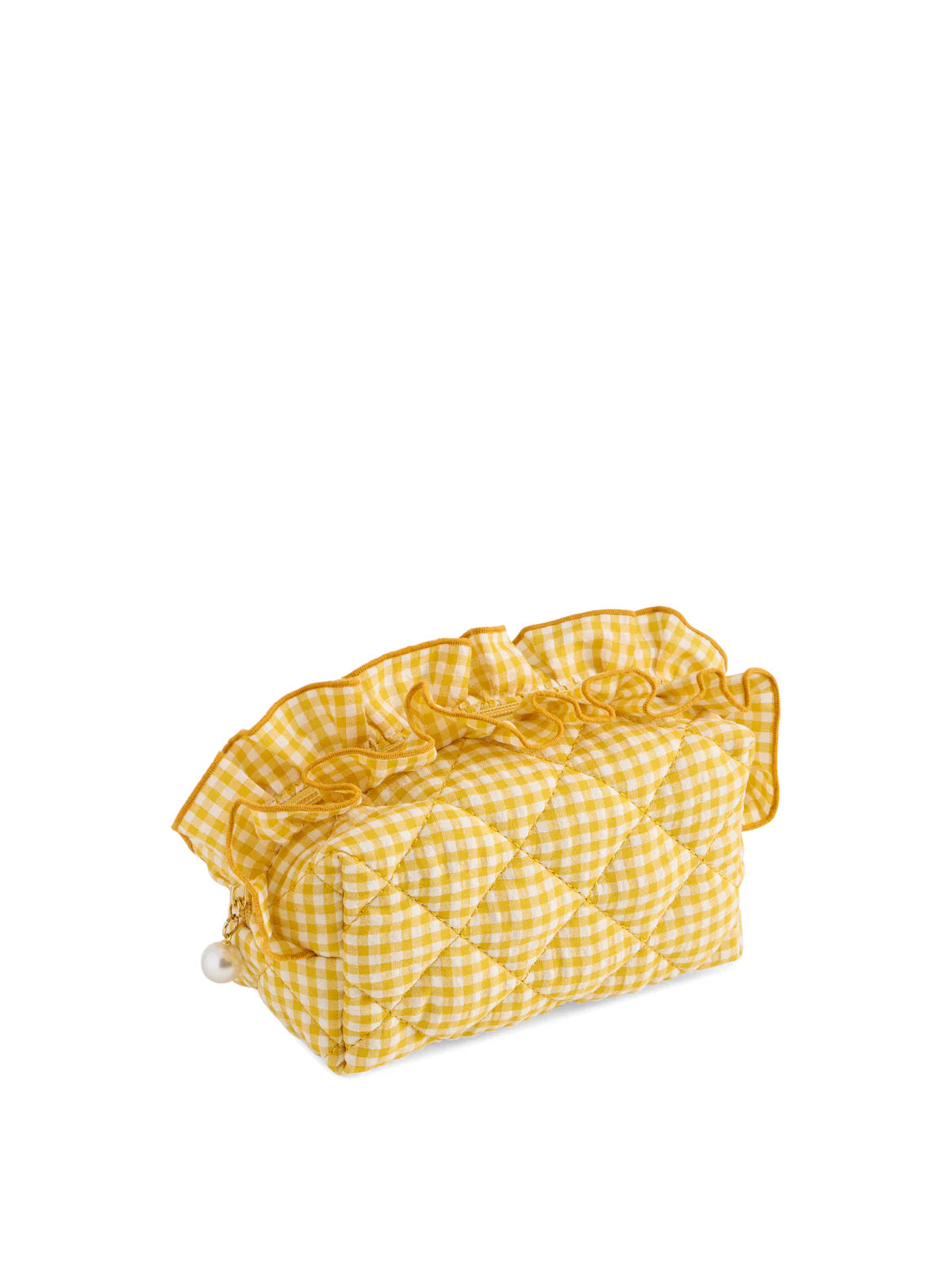 FANCY SMALL ZIP POUCH, YELLOW