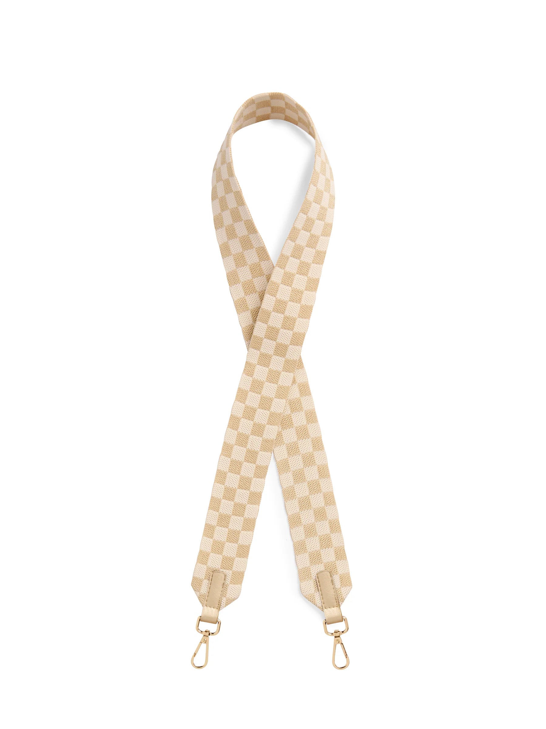 CHECKERED GAME DAY STRAP, GOLD