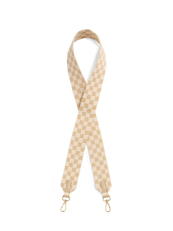 CHECKERED GAME DAY STRAP, GOLD