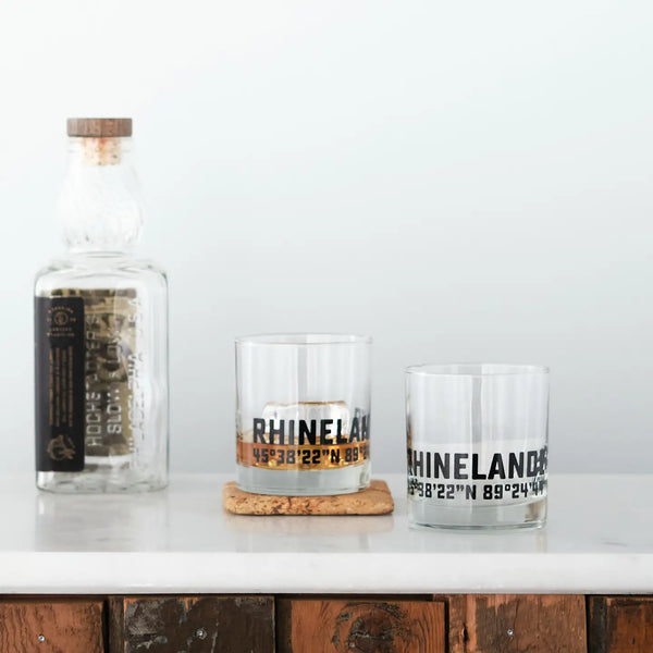 Vital Rocks Glass - Longitude & Latitude PHX Black