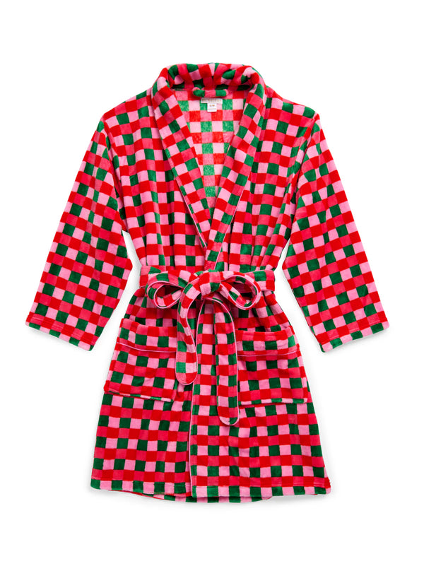 CHECKERED ROBE L/XL