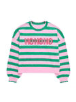 HO HO HO Scalloped Trim Sweater Pink & Green