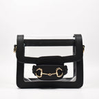 The Ashley Clear Handbag: Navy