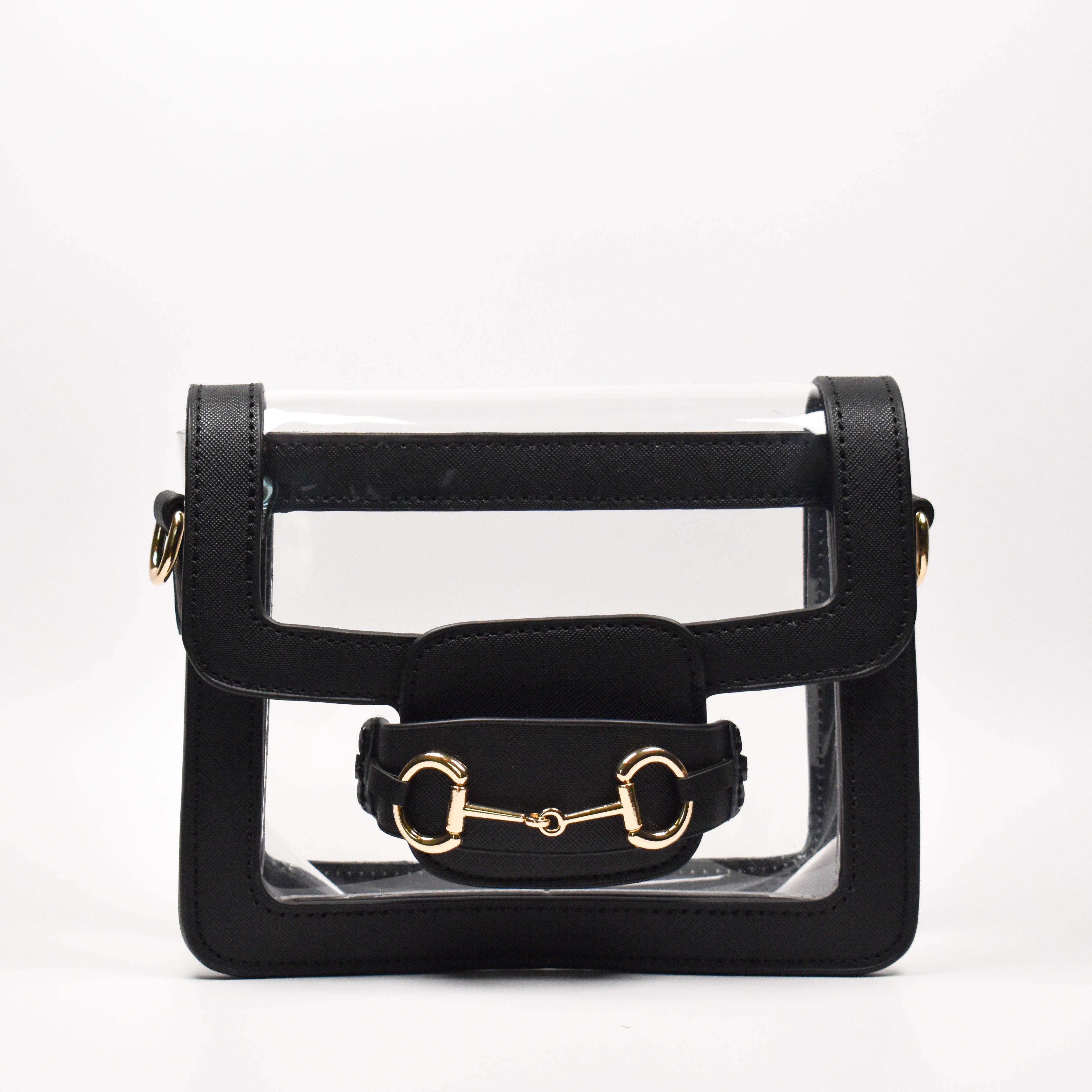 The Ashley Clear Handbag: Navy