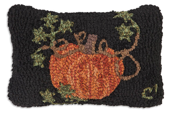 Pumpkin on Black Pillow
