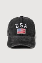 USA with American Flag Baseball cap: NAVY