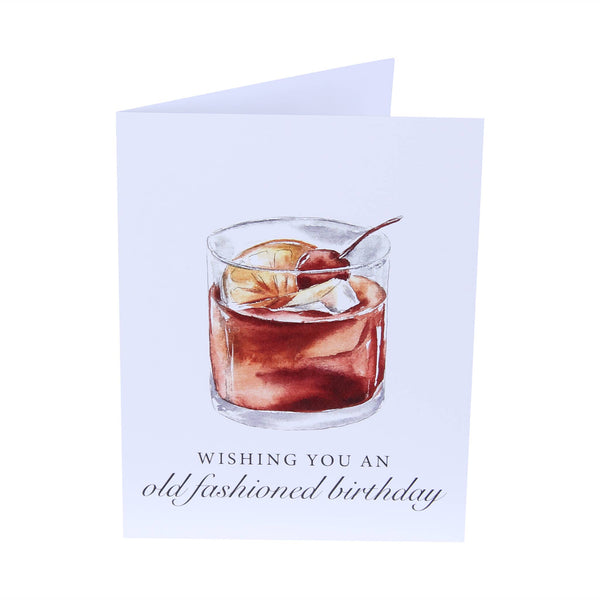 Old Fashioned Birthday Bourbon Greeting Card