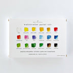 Watercolor Paint Set w/ Brush, 18 Colors