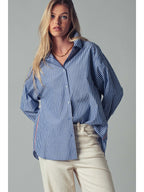 Striped Statement Button Shirt