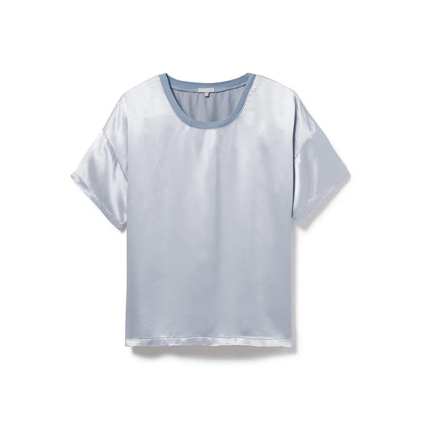 PJ Harlow Kennedy Satin Crew-Neck Tee