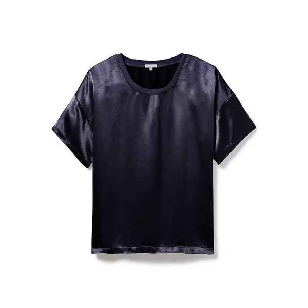 PJ Harlow Kennedy Satin Crew-Neck Tee