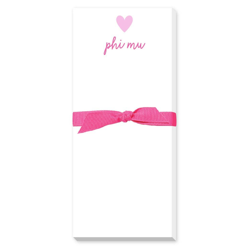 SORORITY GREEK HEART SKINNIE NOTEPAD: ALPHA DELTA PI
