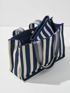 ISLA BOXY TOTE: NAVY