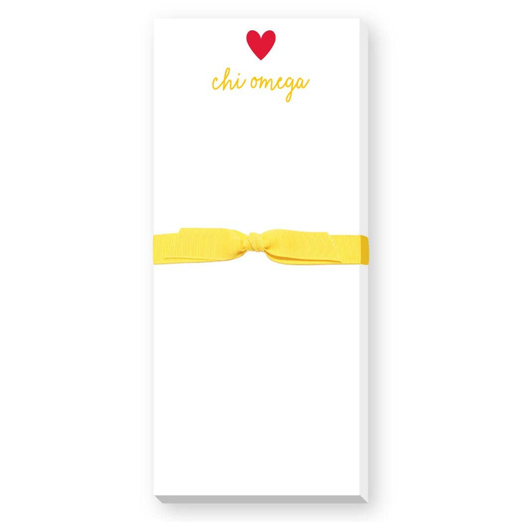 SORORITY GREEK HEART SKINNIE NOTEPAD: ALPHA DELTA PI