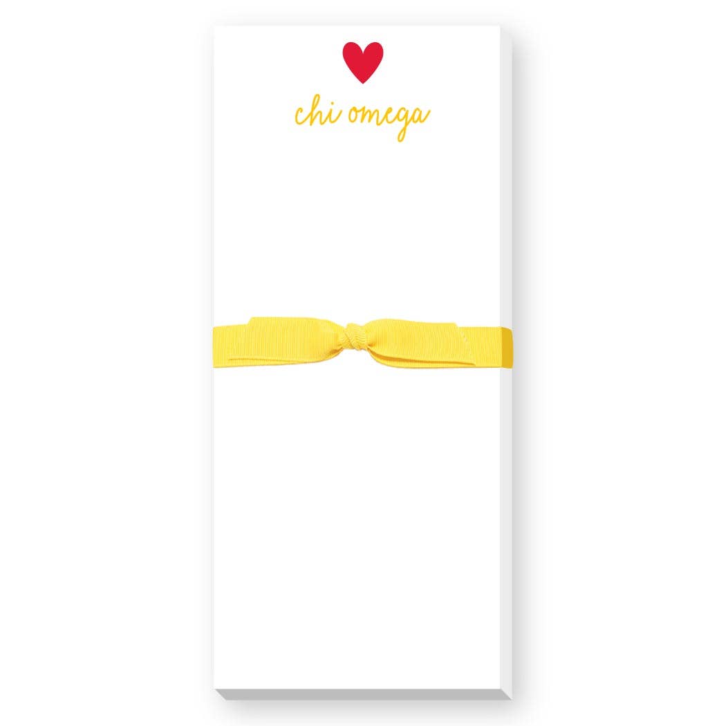 SORORITY GREEK HEART SKINNIE NOTEPAD: ALPHA DELTA PI