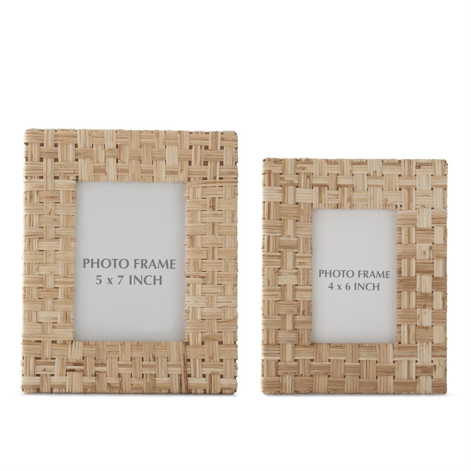 Basket Weave Cane Photo Frame Small