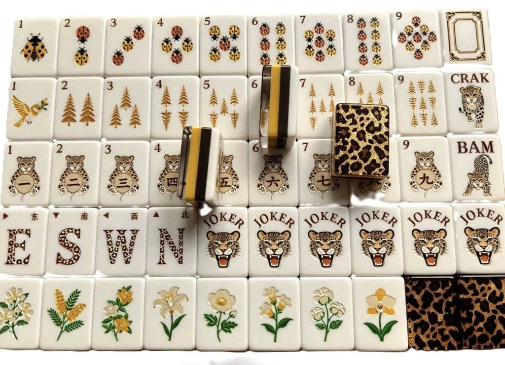 Leopard American Mahjong Tile Set