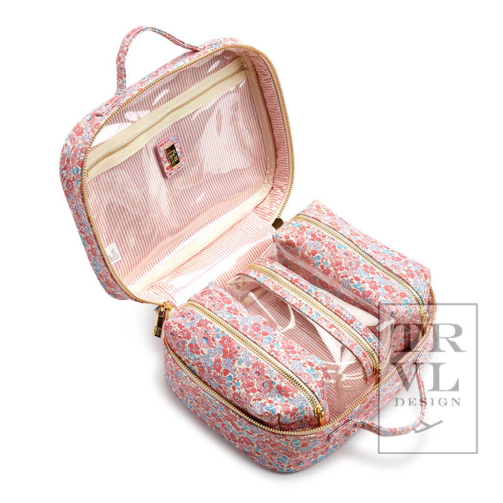 Luxe Trvl2 Cosmetic Toiletry Case - Marseille With Pink