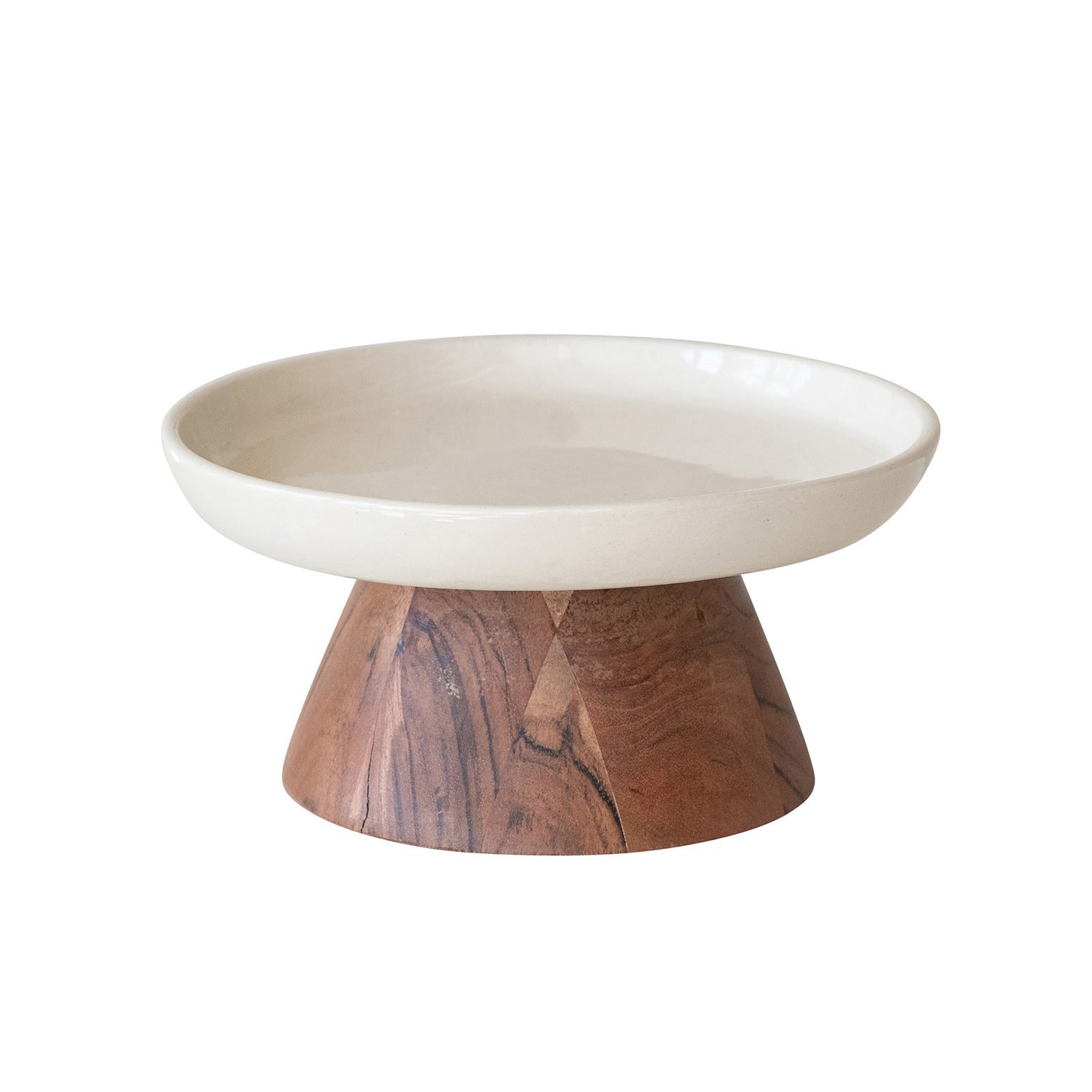8-1/2"Rdx4"H Stoneware Footed