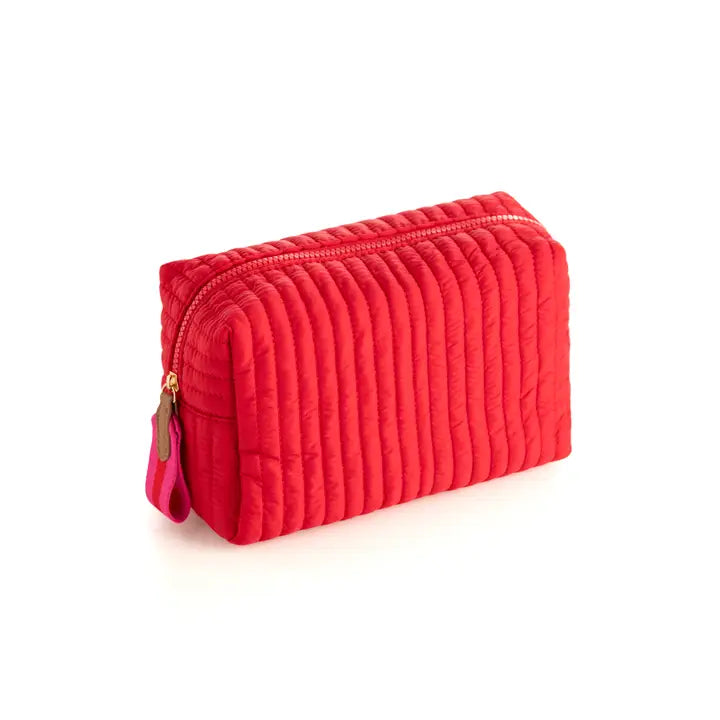EZRA LG BOXY COSMETIC POUCH RED
