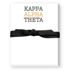 Sorority Colors Greek Mini Notepad : DELTA DELTA DELTA