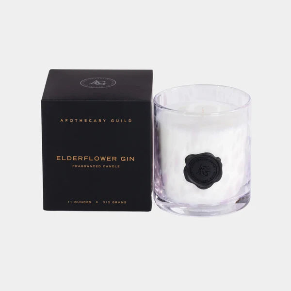 AG Opal Glass Candle Jar in Gift Box - Elderflower Gin