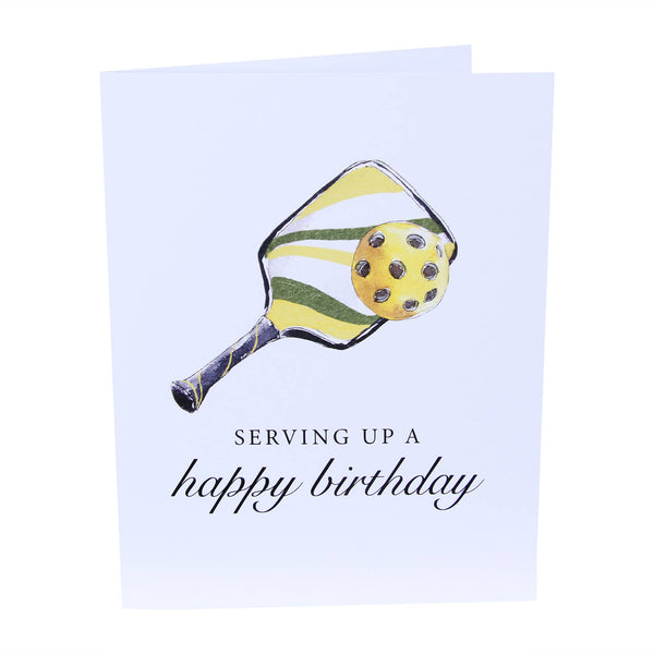 Serving Up A Happy Birthday Pickleball Card