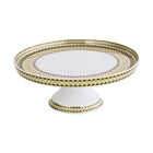 BEatriz BAll CERAMIC Ravenna Pedestal Cake Plate (Green and Gold)