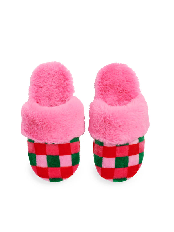 Shiraleah Checkered Slippers, Multi