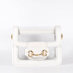 The Ashley Clear Handbag: Navy