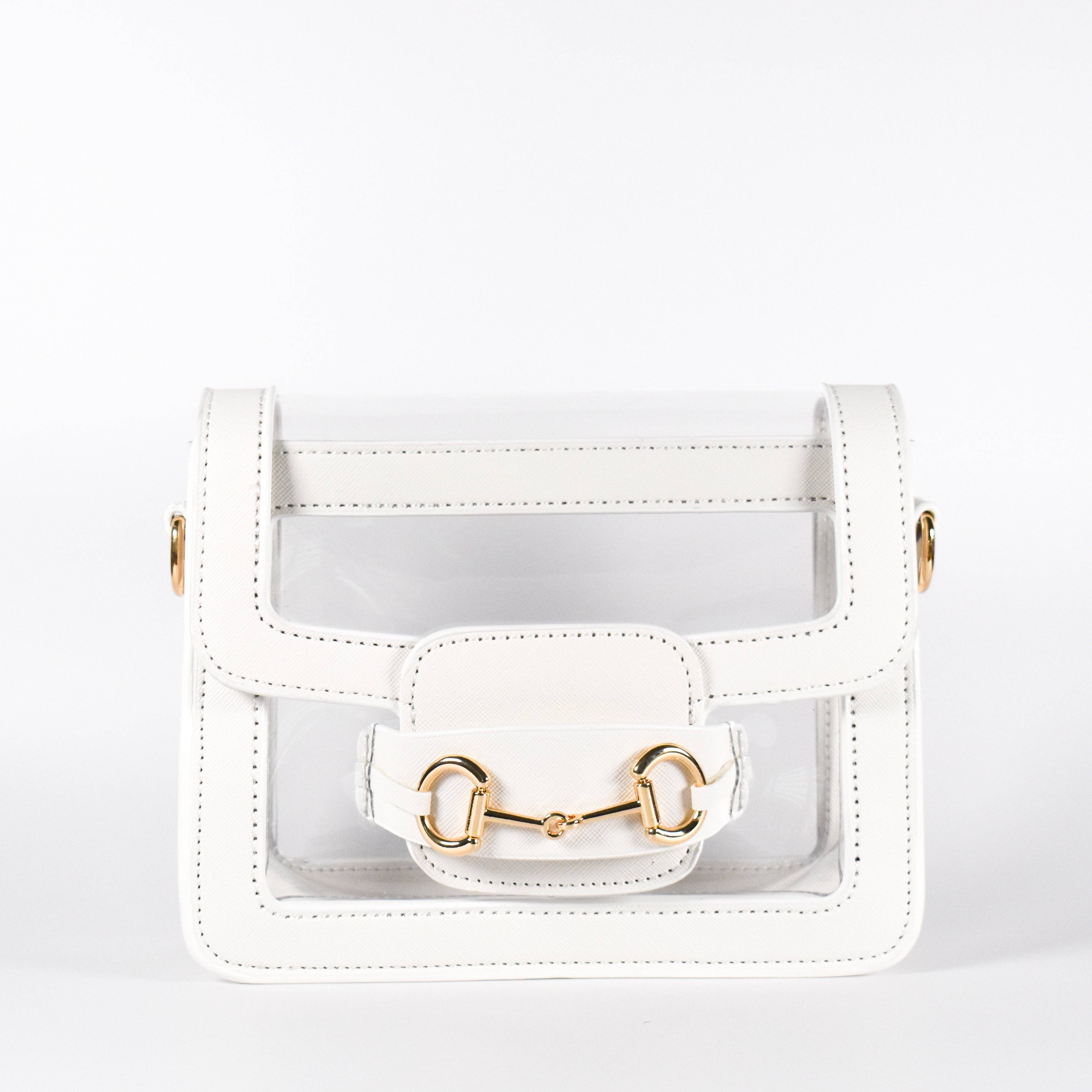 The Ashley Clear Handbag: Navy