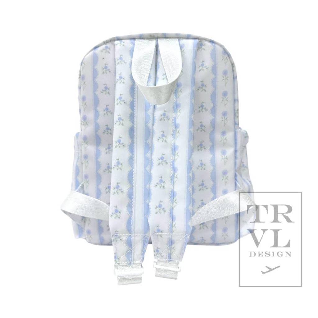 Mini Backer - Ribbon Floral Blue