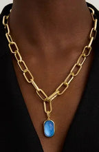 Dean Davidson Mercer Statement Collar-Gold-Midnight Blue MOP