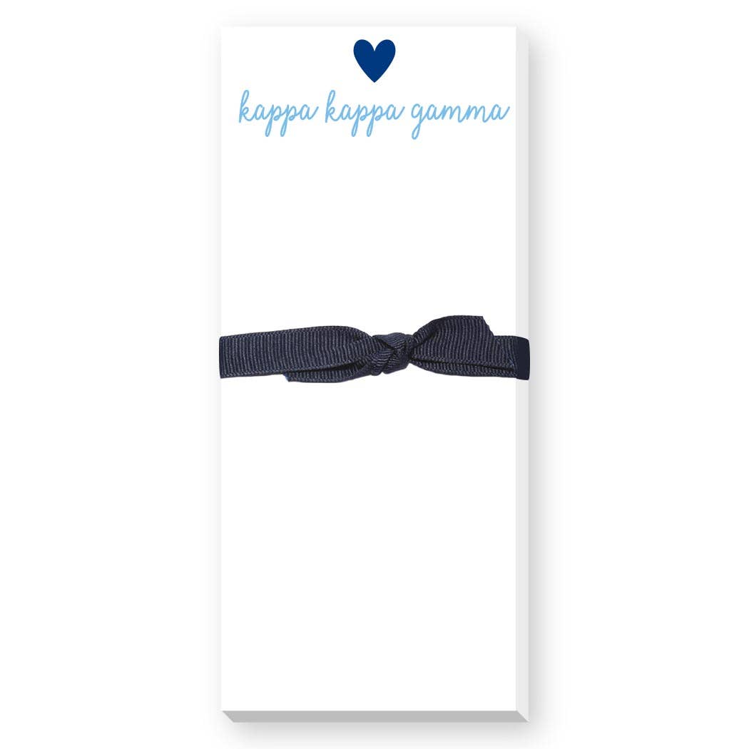 SORORITY GREEK HEART SKINNIE NOTEPAD: ALPHA DELTA PI