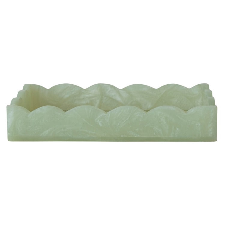 Hazel Mazel Resin Scalloped Tray