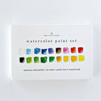 Watercolor Paint Set w/ Brush, 18 Colors