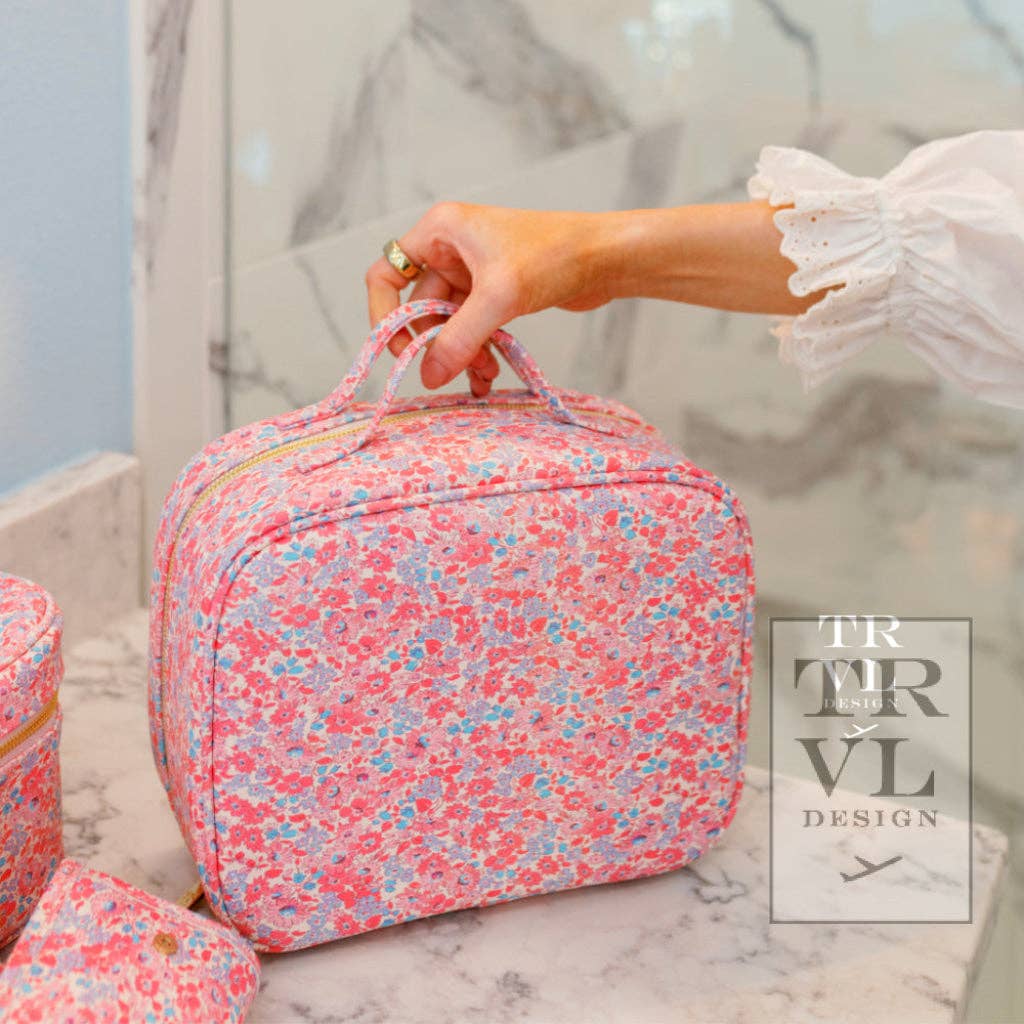 Luxe Trvl2 Cosmetic Toiletry Case - Marseille With Pink