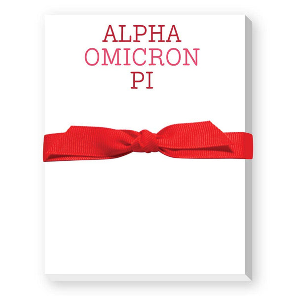 Sorority Colors Greek Mini Notepad : ALPHA PHI