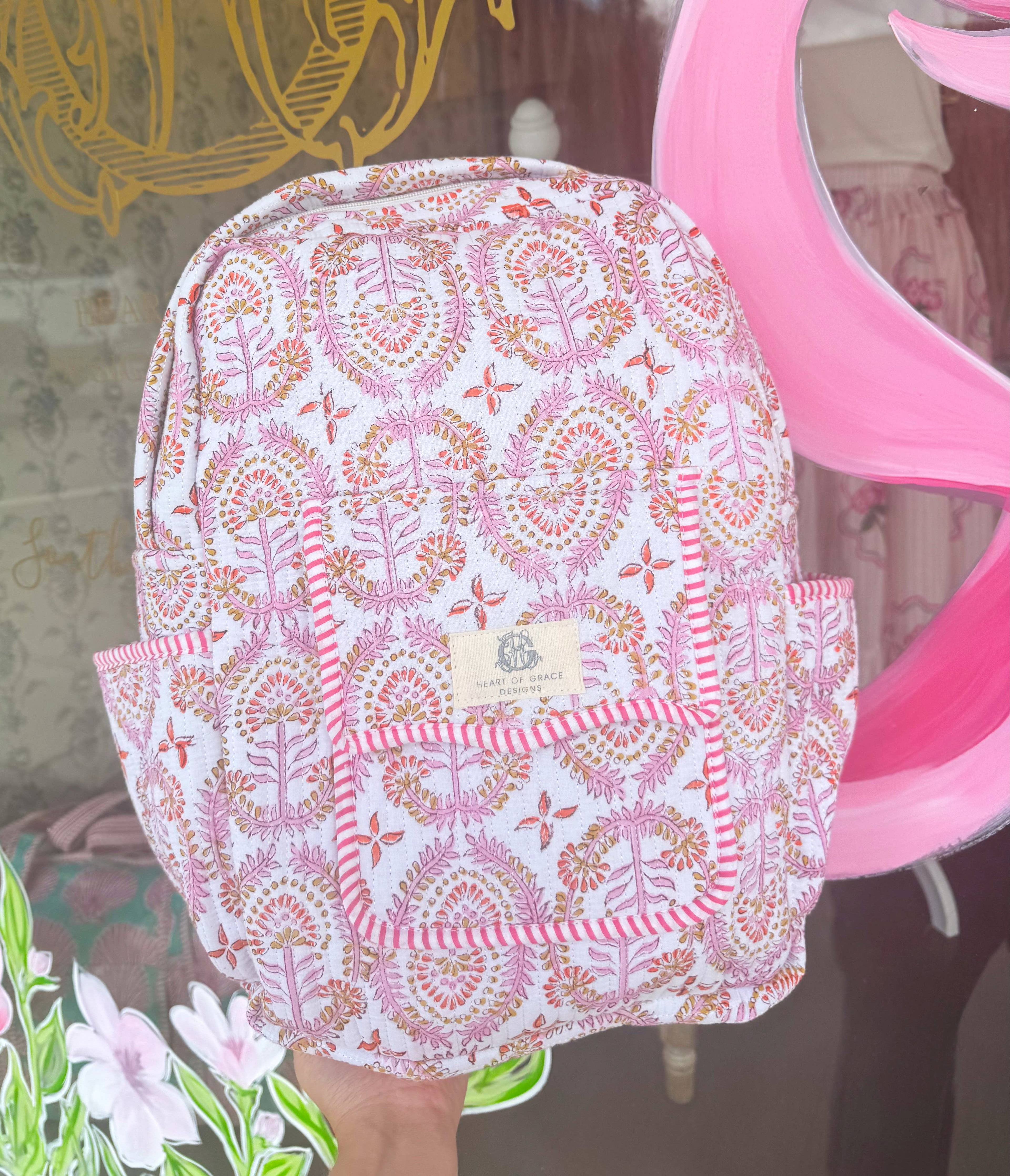 Dahlia Scalloped Quilted Backpack