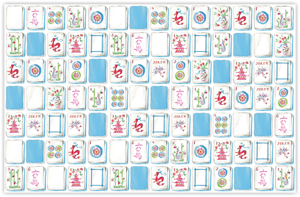 Handpainted Mahjong  Assortment Placemat