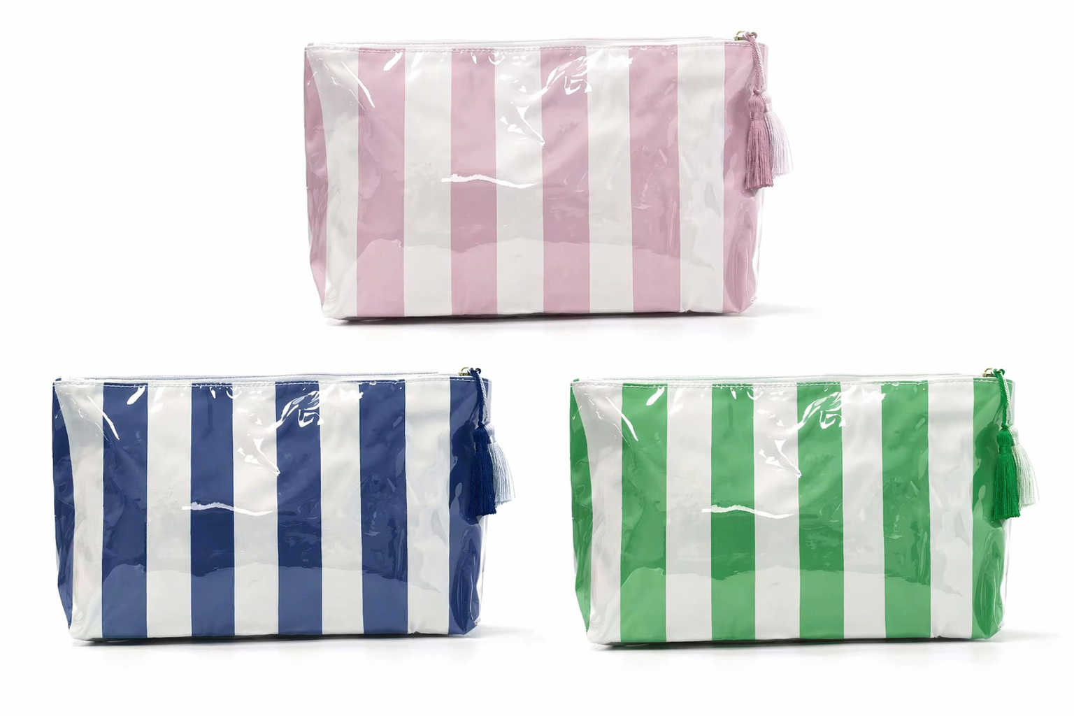 Preppy Stripe Cosmetic Bag