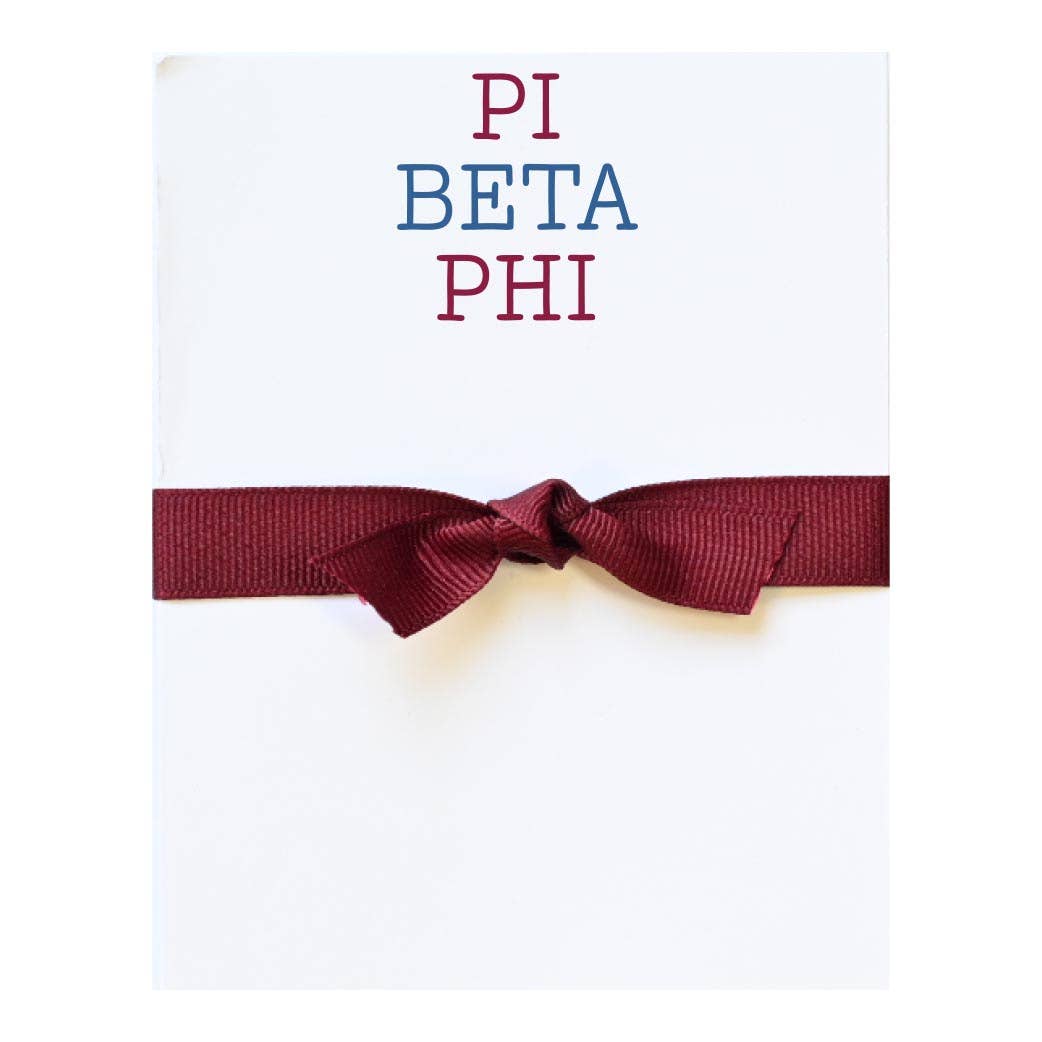 Sorority Colors Greek Mini Notepad : DELTA DELTA DELTA