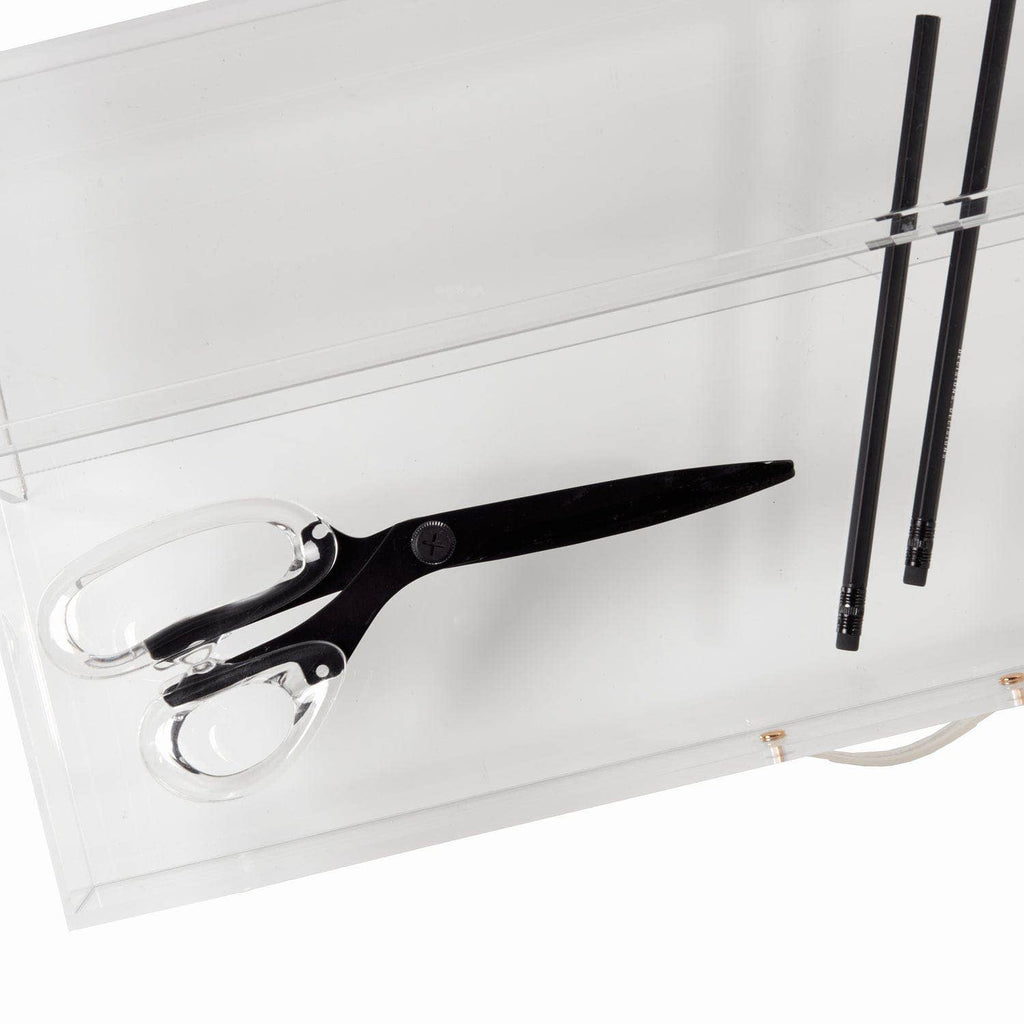 Acrylic Monitor Stand with Drawer