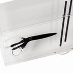 Acrylic Monitor Stand with Drawer