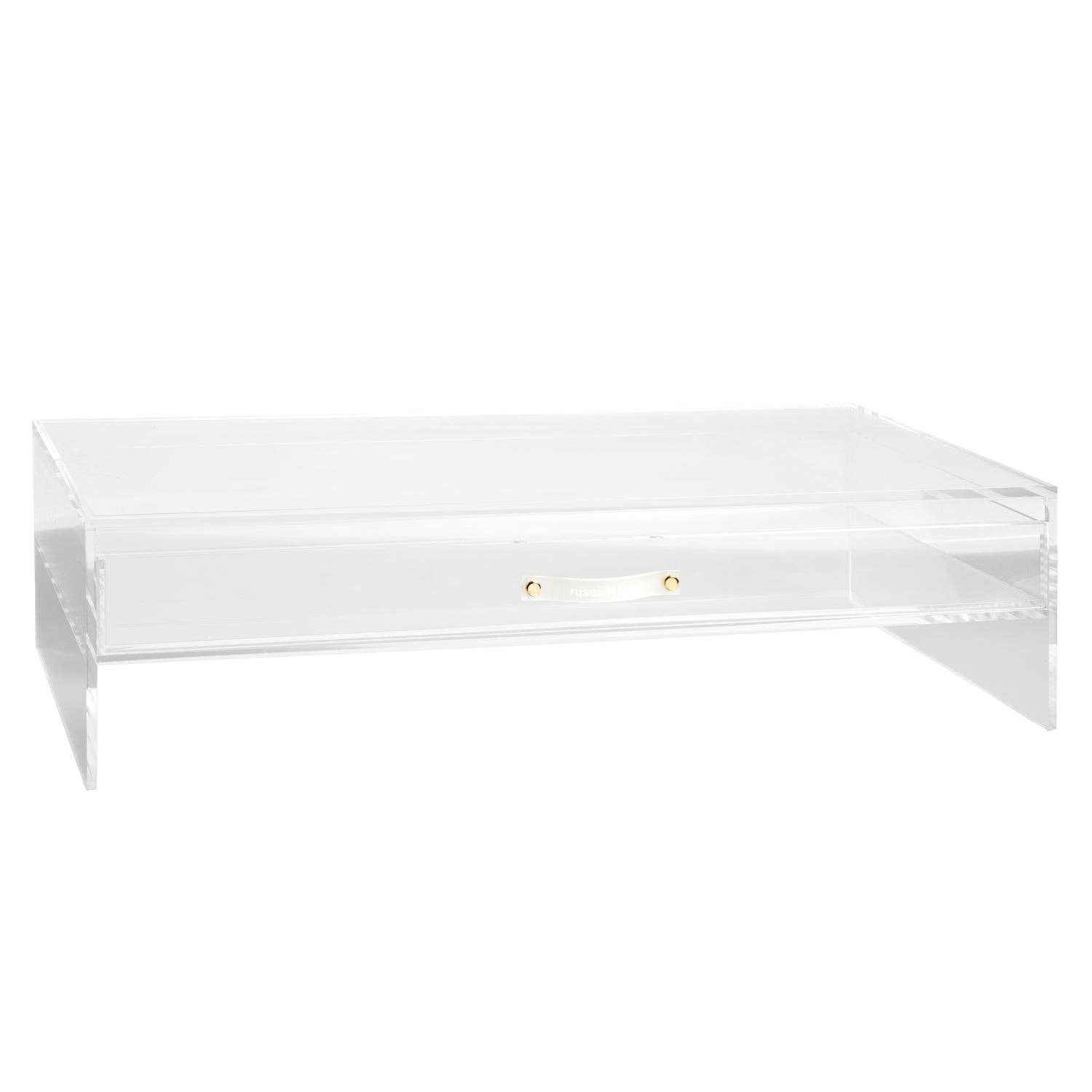 Acrylic Monitor Stand with Drawer